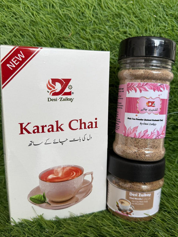 Bundle 1  Karak chai 500g Rs 1499 Pink tea powder 100g Rs 1499 Chai masala 50g Rs 899